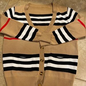 Ladies striped cardigan M